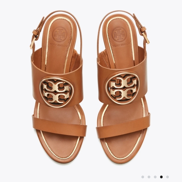 Tory Burch Wedge Heel Logo Sandals - Picture 5 of 11